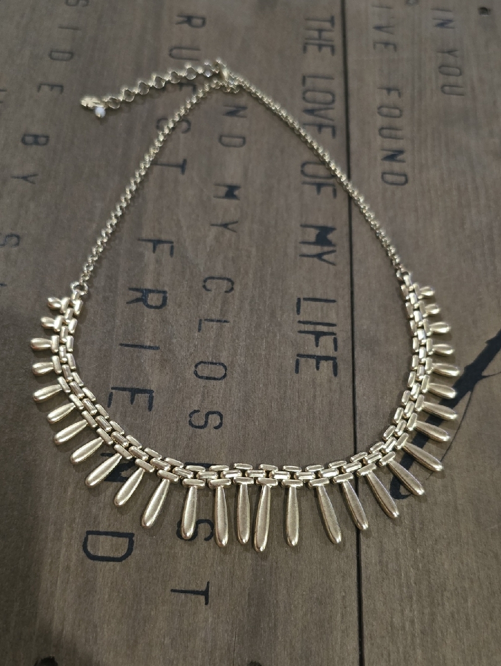 Gold Spike Link Necklace - Women Jewelry